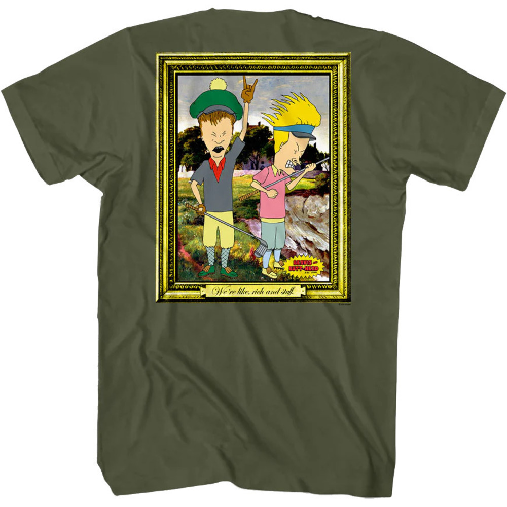 Front  Back Golf Photo Beavis And Butthead Tshirt